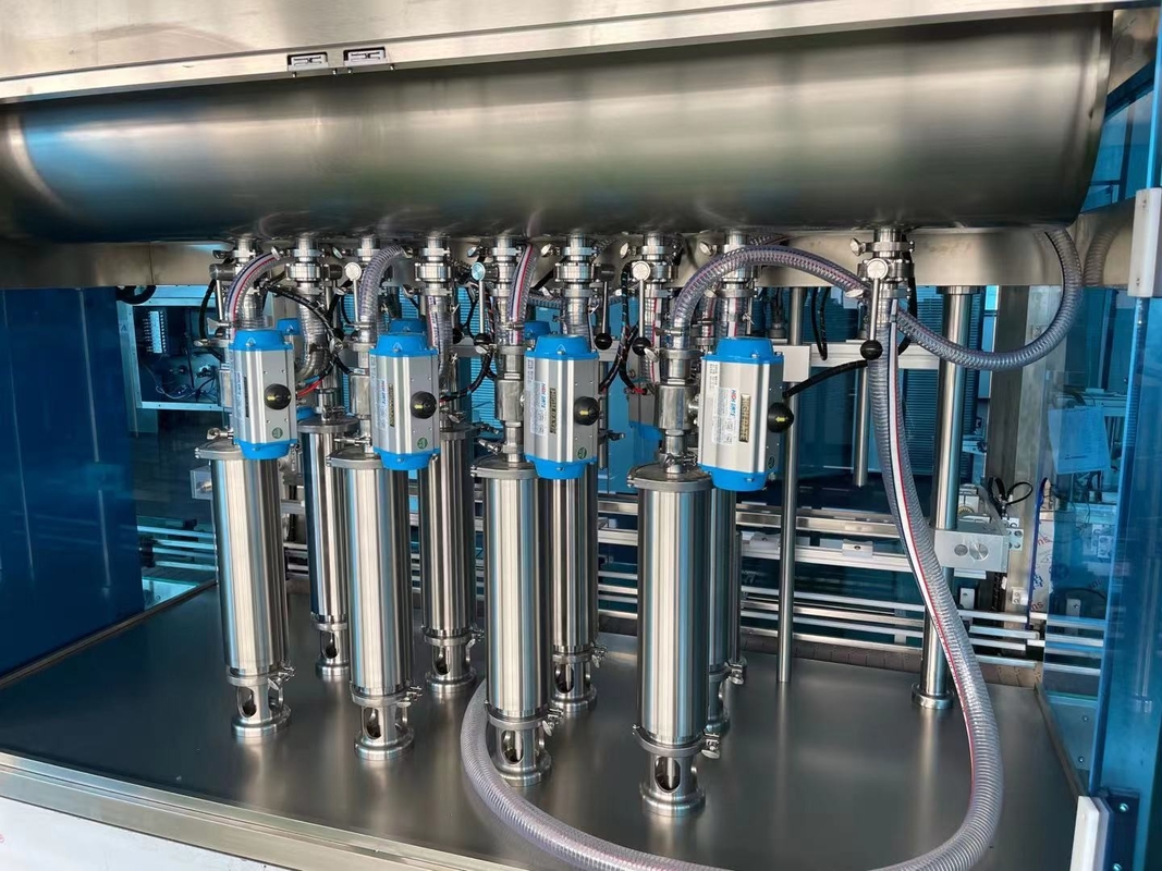PLC kontrol sistemi ve servo motorlu piston dolu 500KG otomatik sos şişe doldurma makinesi