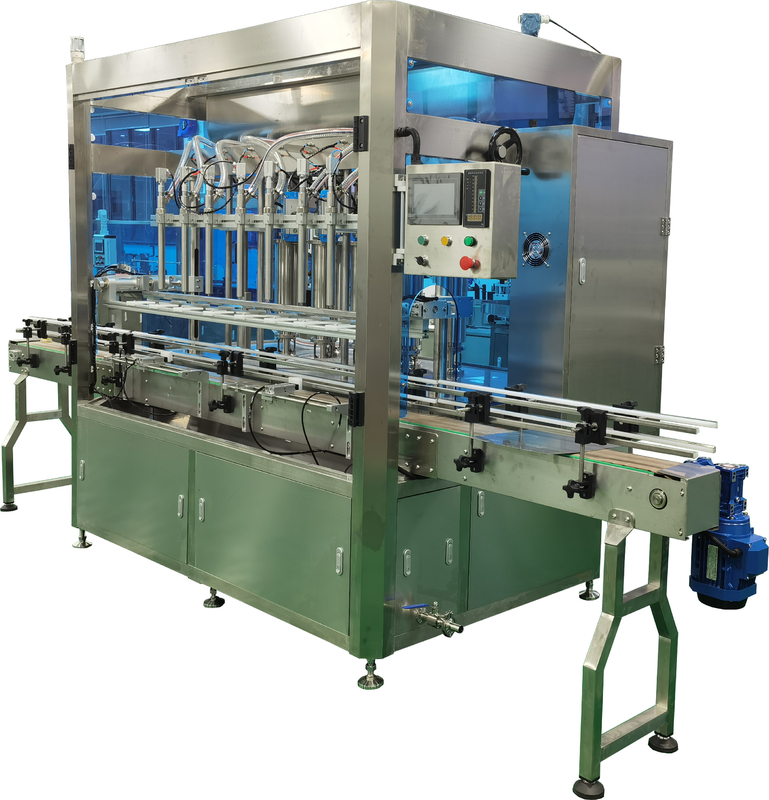 PLC kontrol sistemi ve servo motorlu piston dolu 500KG otomatik sos şişe doldurma makinesi