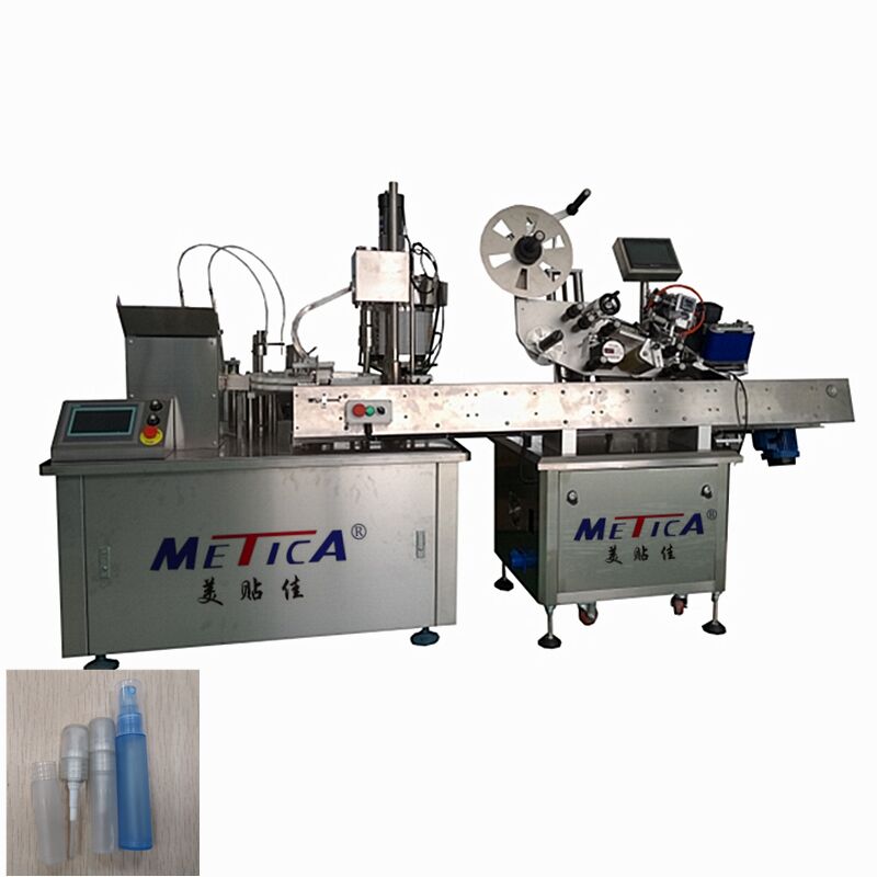 Örnek şişeleri için kapağı ve etiketleme ile otomatik 1-3ml parfüm doldurma makinesi
