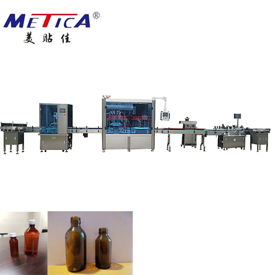 100ml-500ml Şurup Şişeleme Üretim Hattı Otomatik Şişeleme Makinesi