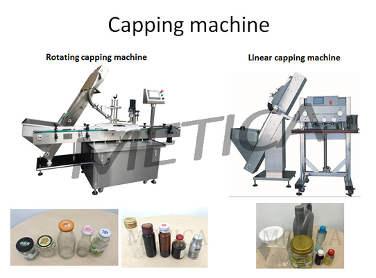 Otomatik Döner Tip Otomatik Cam Şişe Kapama ve Kapatma Makinesi 2000bph