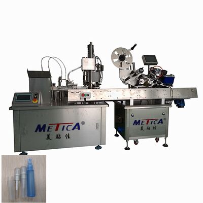 Örnek şişeleri için kapağı ve etiketleme ile otomatik 1-3ml parfüm doldurma makinesi