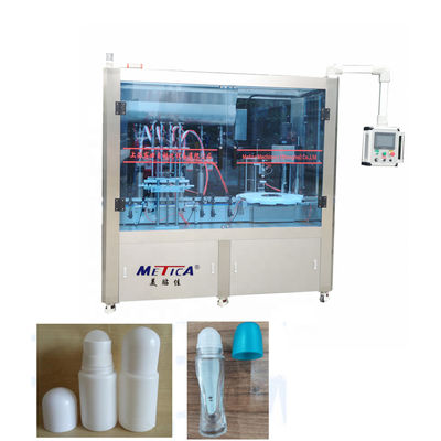 PLC Kontrolü Monoblok Doldurma ve Kaplama Makinesi 1000-2000 BPH ve 99% Doldurma Doğruluğu ile Dropper Şişeleri için
