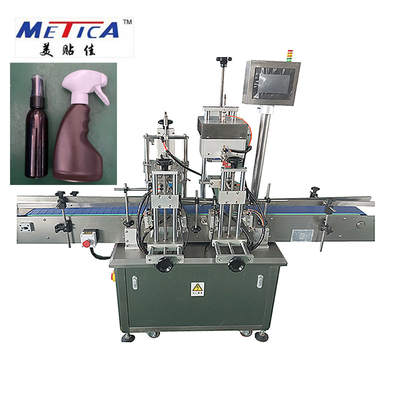 Otomatik Pompa Şişe Kapatma Makinesi Elle Besleme Vidalı Kapak Makinesi